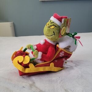 The Grinch Santa Grinch Animated Plush Moving Sleigh Plays Grinch Song Christmas